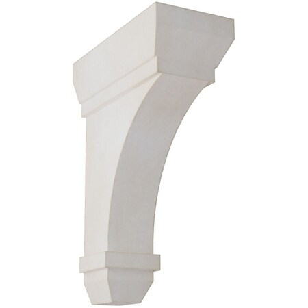 Ekena Millwork 2 1/4"W x 5"D x 7"H Stockport Wood Vintage Decor Bracket, Chalk Dust White BKTWD02X05X07STWH